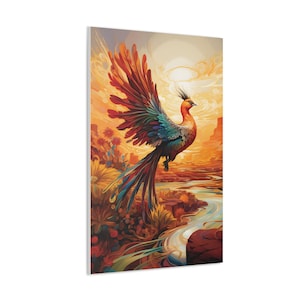 Phoenix Bird Canvas, Phoenix Rising, Phoenix Rising Wall Art, Rising Phoenix Canvas