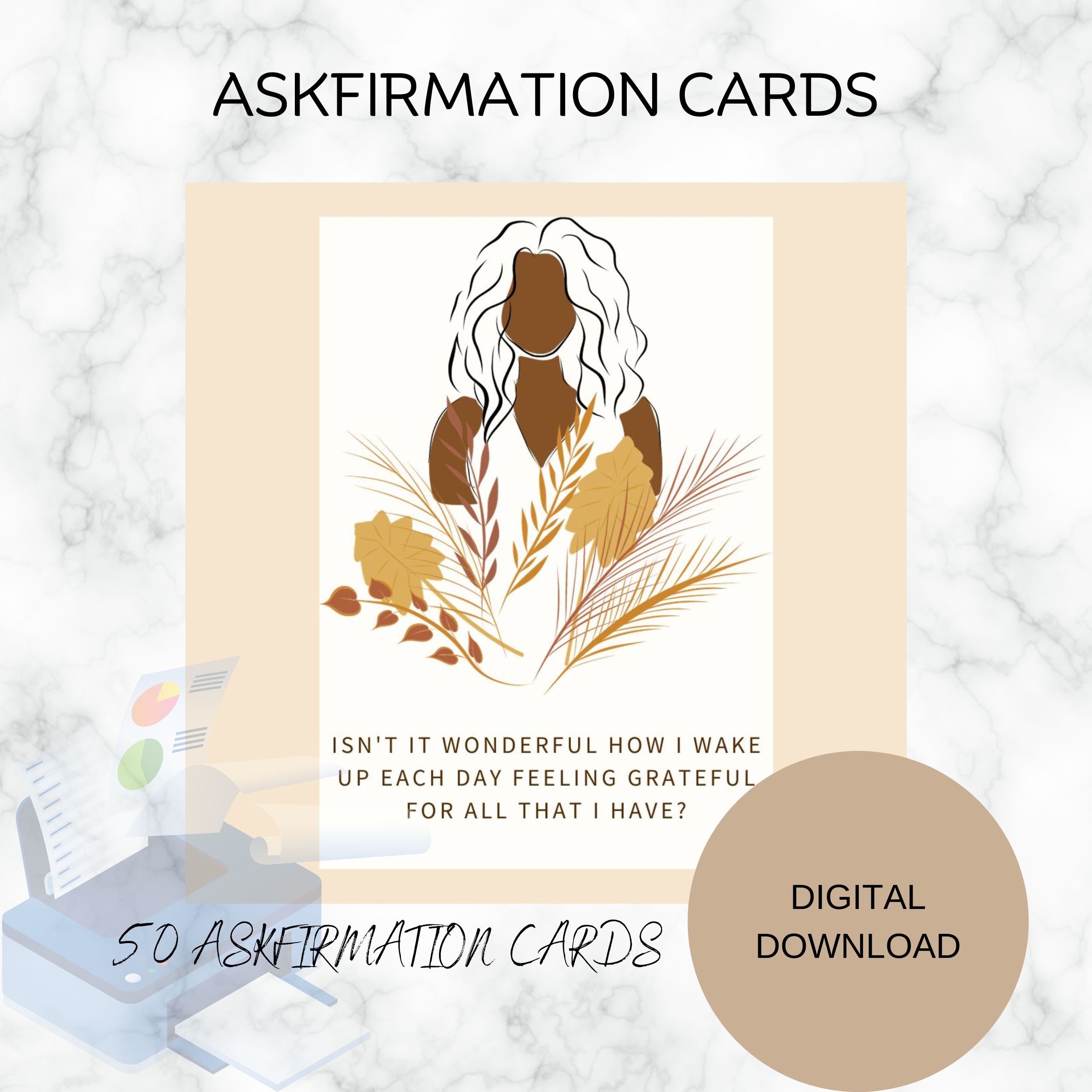 50 Askfirmation Cards Digital Download, Askfirmations for ...