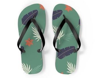 Boho Flip Flops, Nature, Floral Summer