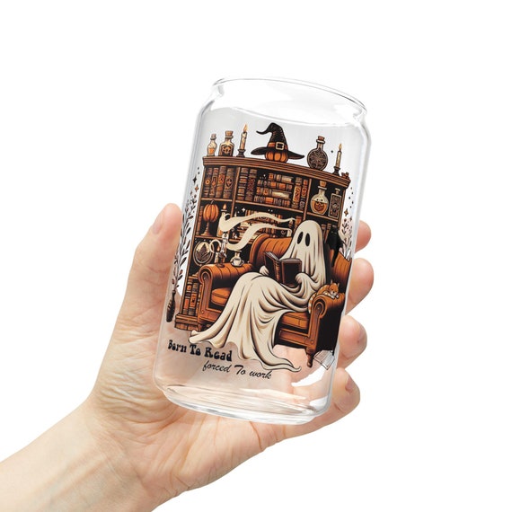 Halloween ghost mug | Bookworm accessories | Gothic aesthetic drinkware | Horror book fan gifts