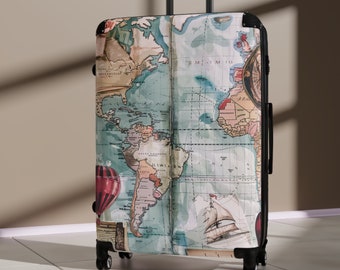 bagages vintage | Carte de la valise | Accessoires de voyage