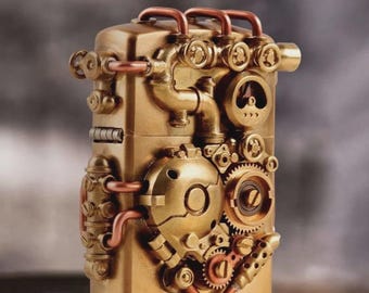 Steampunk Gear Mechanical Pure Copper lighter steampunk case, steampunk gift , steampunk lighter ,steampunk accessories