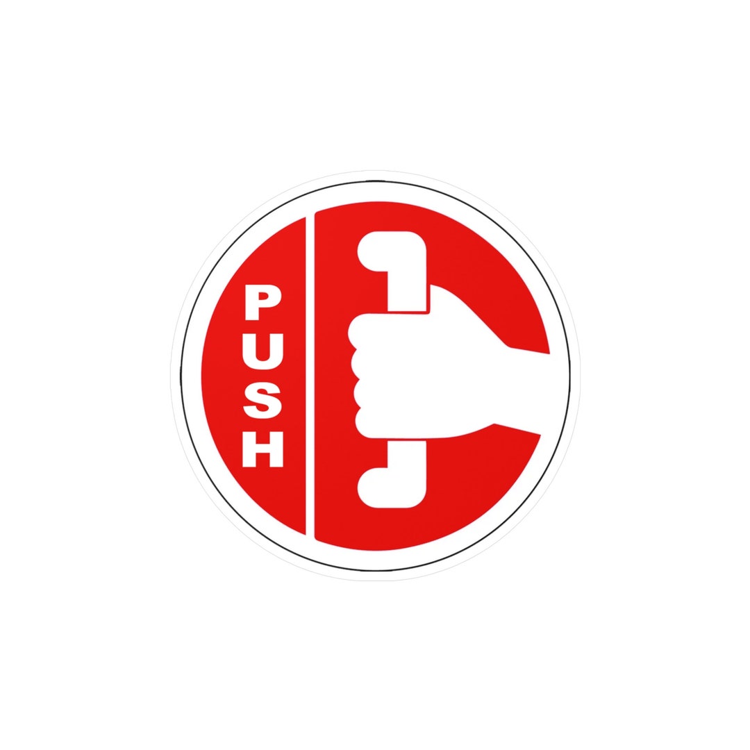 Push Pull | Sticker Decal - Etsy