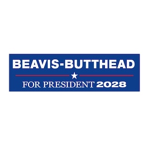 Beavis Butthead para presidente / Pegatina para el parachoques