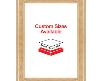 Hand Painted Metallic Gold Wave Wood Picture Frame, Classic Vintage Style, Custom Sizes Available Handmade in USA 5x7 8x10 11x14 up to 32x40