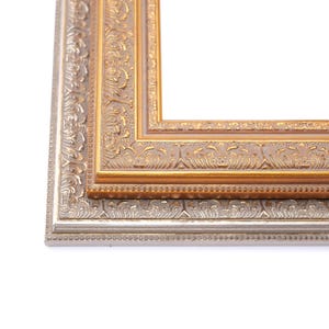 Ornate Wood Picture Frame, Classic Frame, Handmade Custom Frame, Wall Decor, Wall Hangings, Gold Silver Frame 11x14 14x18 16x20 up to 32x40