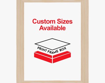 Natural Color Glossy Stained Wood Picture Frame, Modern Frame, Handmade Custom Frame, Wall Hangings, 5x7 8x10 11x14 up to 32x40