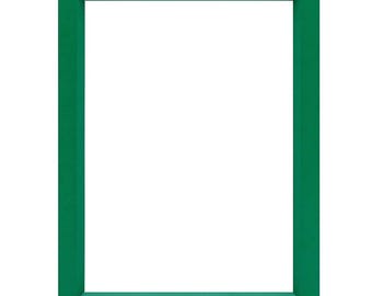 May include: A green picture frame with a simple, rectangular design.