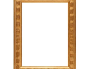 Gold Wave Wood Picture Frame, Classic Frame, Handmade Custom Frame, Wall Decor, Wall Hangings, Ready to Hang, 5x7 8x10 11x14 up to 32x40