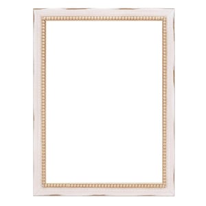 Ivory and Gold Beaded Wood Picture Frame, Handmade Custom Frame, Modern Frame, Wall Decorations, 5x7 8x10 11x14 14x18 up to 32x40