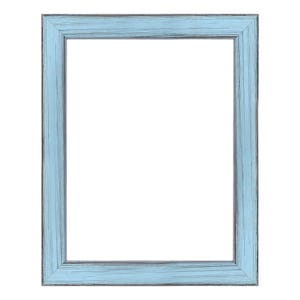 Aqua Light Blue Rustic Distressed Wood Picture Frame, Colorful Frame, Handmade Custom Size Frame, Ready to Hang, 5x7 8x10 11x14 up to 32x40