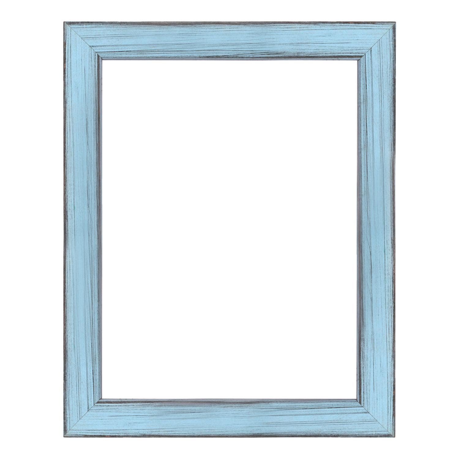 Aqua Light Blue Rustic Distressed Wood Picture Frame, Colorful Frame ...