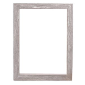 May include: A light gray wood picture frame with a white mat. The frame has a distressed look and is ready to display your favorite photos or artwork.