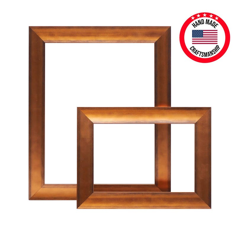 Gold Metallic Wood Picture Frame, Modern Frame, Handmade Custom Frame ...