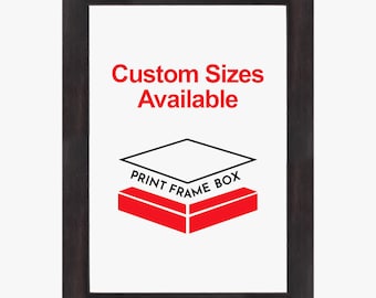 Black Glossy Stained Wood Picture Frame, Modern Frame, Handmade Custom Frame, Wall Hangings, 5x7 8x10 11x14 up to 32x40
