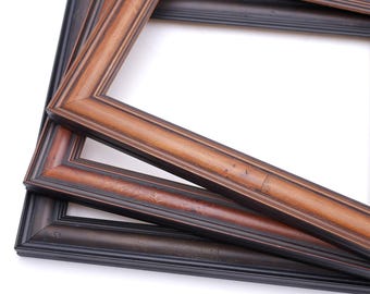 Brown Veneer Wood Picture Frame, Modern Frame, Handmade Custom Frame, Wall Decor Hangings, 5x7 8x10 11x14 up to 32x40