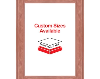 Hand Painted Copper Wave Wood Picture Frame, Classic Vintage Style, Custom Sizes Available, Handmade in USA 5x7 8x10 11x14 up to 32x40