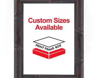 Dark Brown Bamboo 1" Wide Picture Frame, Tropical Bamboo Frame, Handmade Custom Frame, Wall Hangings 5x7 8x10 11x14 up to 32x40