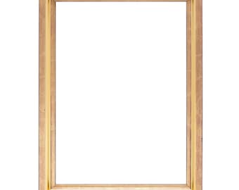 Gold Wood Picture Frame, Handmade Custom Frame, Modern Frame, Wall Decorations, Wall Hangings 5x7 8x10 11x14 14x18 16x20 up to 32x40