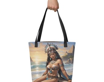 Aztec Princess Beach Tote bag