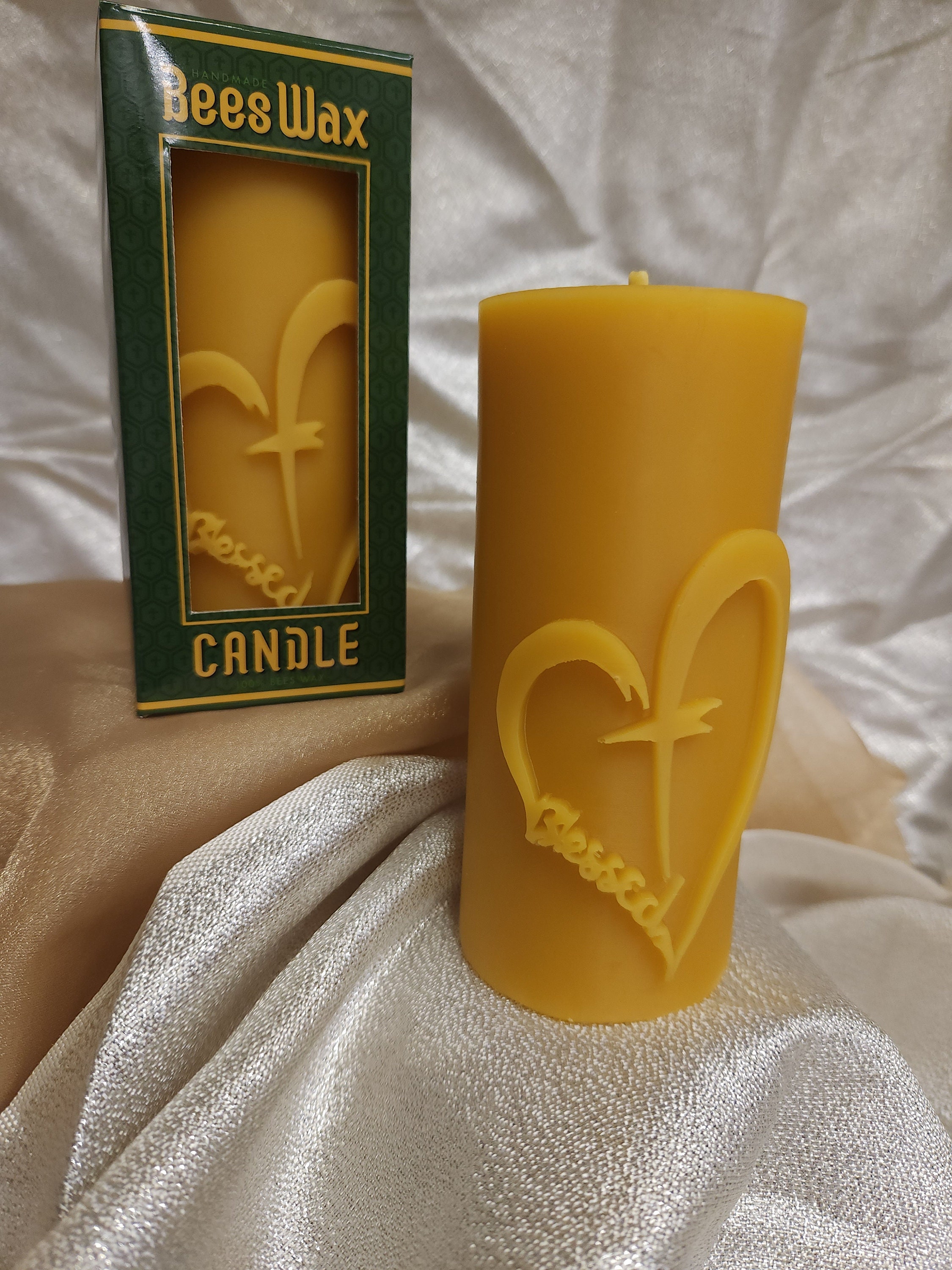 Blessed Beeswax Candle Etsy
