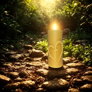 Vela de cera de abejas bendita