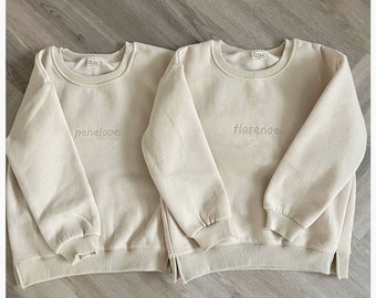 Personalised Children’s and baby’s jumper, sweatshirt, embroidered, name jumper, personalised jumper, any name.