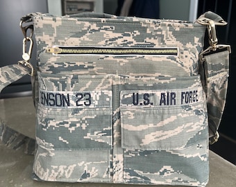 Made to order from your military uniform handbag
