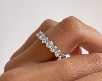 Alexandra Oval lab grown diamond  Eternity engagement ring, 14k oval eternity wedding band for her, oval shape full eternity diamond ring