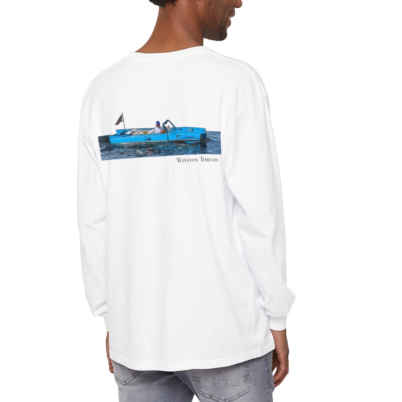 Amphicar Men's Fitted Short Sleeve Tee by Classic Boater Amphicar Men's Fitted Short Sleeve Tee by Classic Boater