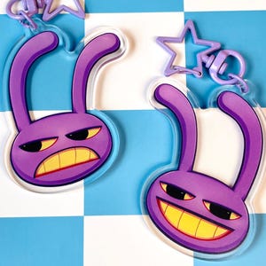 Digital Circus 2.5&quot; Double-Sided Acrylic Charm Keychains! Jax (The Amazing Digital Circus)