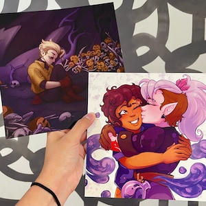 The Owl House Square Prints! -Luz, Amity, (Lumity), Hunter-  8x8 inch