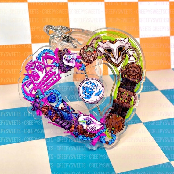 Jinx/ekko Spinning Keychain: Arcane Timebomb Acrylic Charm - Etsy
