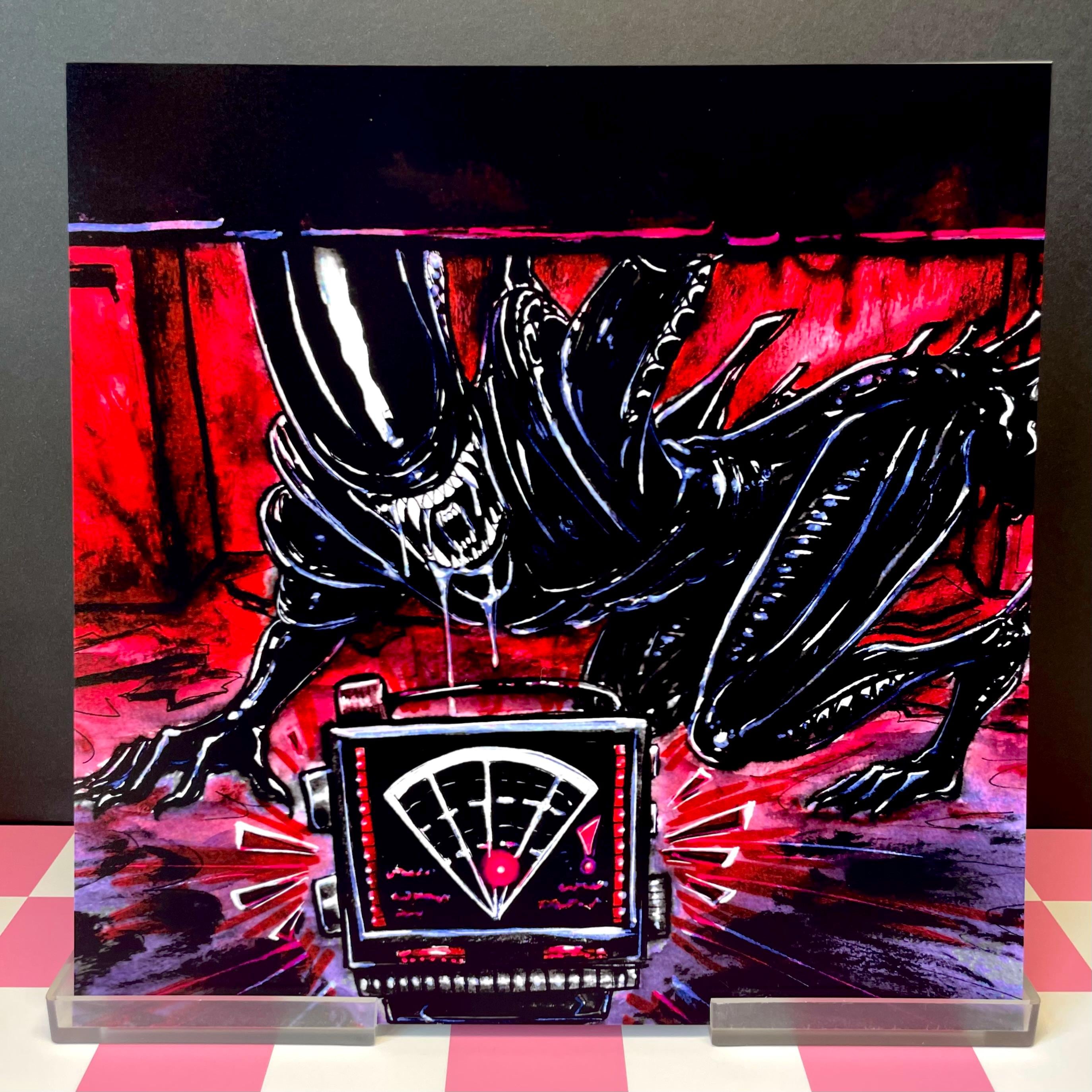 Alien - Goretober Horror Art Print - Alien Isolation (8x8 In