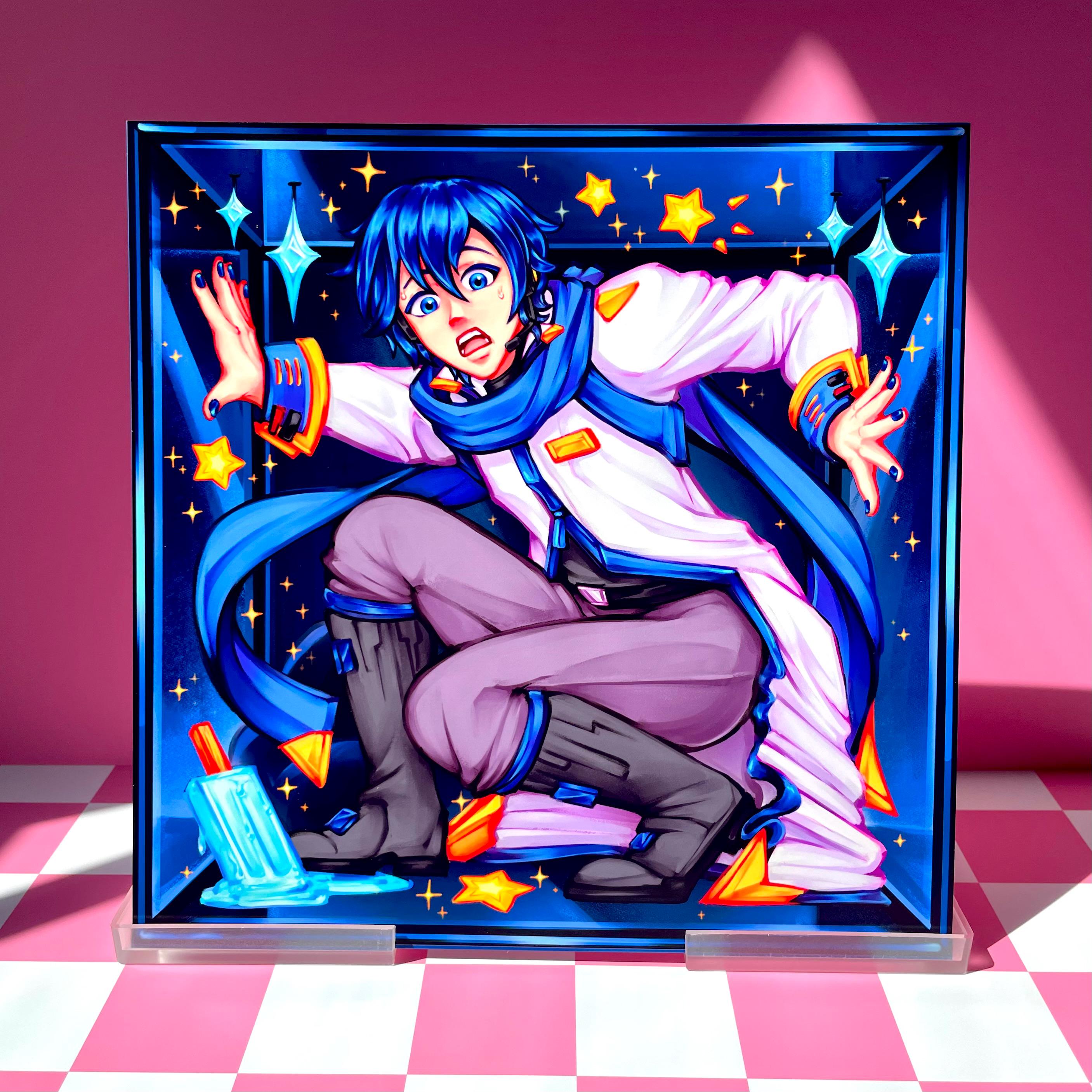 Kaito - Vocaloid Art Print - 8x8 Inch Square Print Satin Cardstock