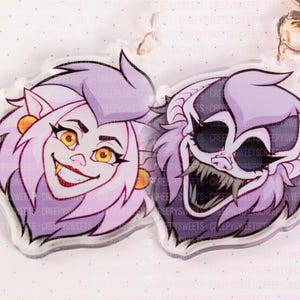 EDA- TOH Keychain 2.5" Double-Sided Acrylic Charm, Eda / Owl Beast (The Owl House)