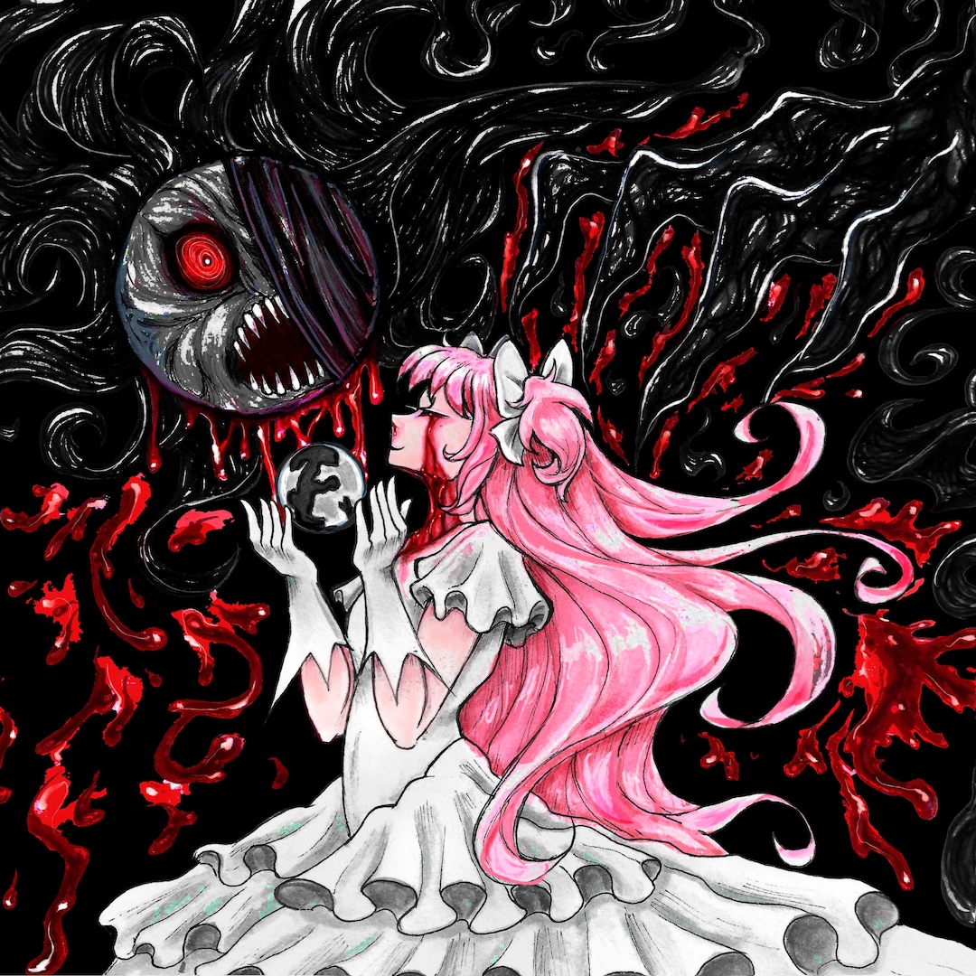 Madoka - Goretober Horror Art Print - Puella Magi Madoka Magica
