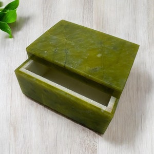 Handgeschnitzte Jade & Marmor Schmuckschatulle - Kleine Kristallsteinandenken, Handwerkergeschenk aus Afghanistan