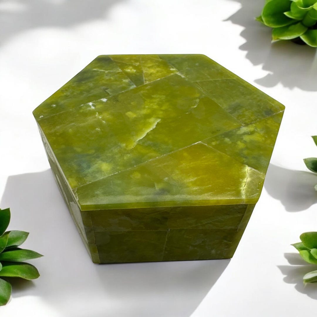 Handmade Afghan Jade Jewelry Box: Hexagon Stone Storage - Etsy