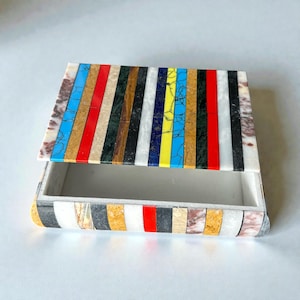 Hand Carved Marble Jewelry Box: Afghan Craftsmanship