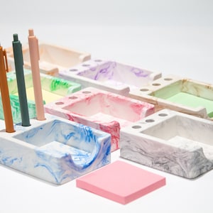 コンクリート製付箋ホルダー、3x3 ノートスタンド、デスクオーガナイザー、オフィス装飾、デスクアクセサリー、デスクトップ収納、同僚への新入社員ギフト
