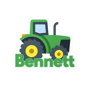 Green Tractor Customized Vinyl Sticker, John Deere Sticker, Farming Sticker, Tractor, Water Bottle, Farmer, Vehicles, Construction