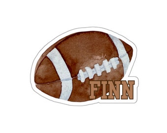 Voetbal aangepaste vinyl sticker, voetbal Stanley sticker, voetbal naamplaatje