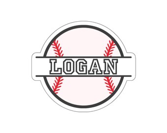 Honkbal naamplaatje aangepaste vinylsticker, honkbalsticker, sticker kinderfles, sticker lunchbox, MLB-sticker, sticker teebal