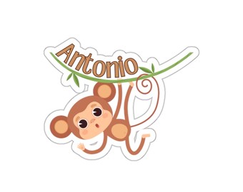 Silly Monkey - aangepaste vinylsticker