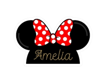 Klassieke geborduurde Mouseketeer-hoed - aangepaste sticker, Mickey Mouse-oorhoed, Disneyland-oorhoed, tablet, bidon, Minnie Mouse, Disney