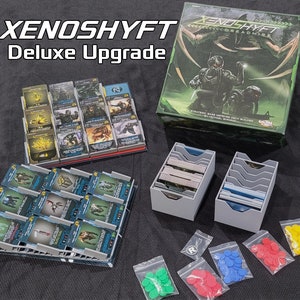 Zestaw ulepszeń Xenoshyft Deluxe | Gra planszowa | Druk 3D | Organizer | Akcesoria | Rozwiązanie do przechowywania | Ulepszenie | Tacka na karty do gier planszowych