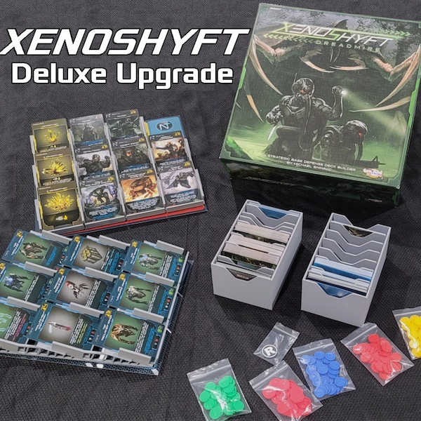 Xenoshyft Deluxe Upgrade Kit  | Board Game | 3D Printed | Organizer | Accessories | Storage Solution | Upgrade | Board Games Card Tray