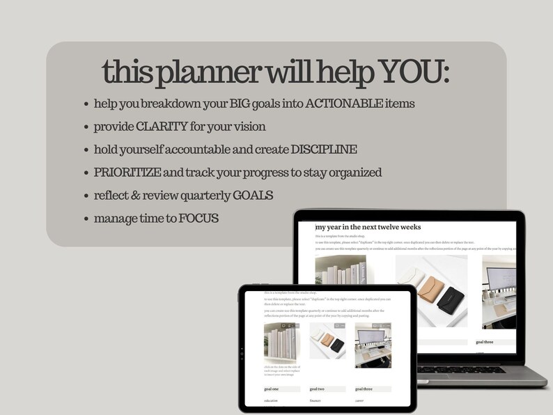 12 Week Year Planner Notion Template Notion Dashboard Notion Planner 12 week year planner notion template notion dashboard notion planner