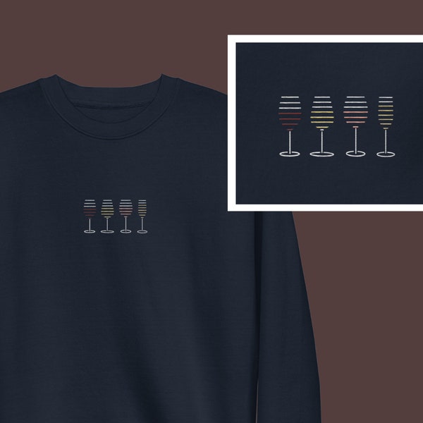 Cabernet, Sauvignon Blanc, Rose, Champagne Embroidered Design Sweatshirt